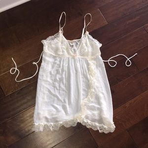 In Bloom lace and sheer babydoll chemise